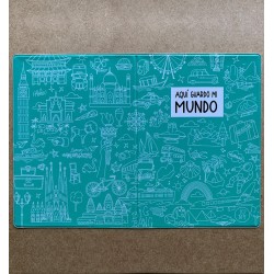 Funda Pasaporte: Aquí guardo mi mundo