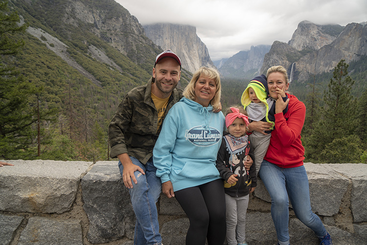 familia en Yosemite