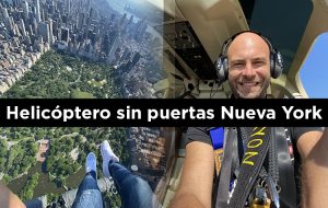 Helicóptero sin puertas en Nueva York