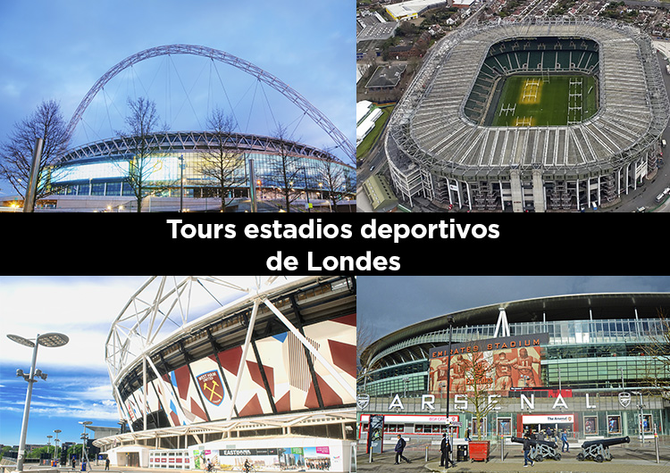 Composición de fotos con diferentes estadios de Londres