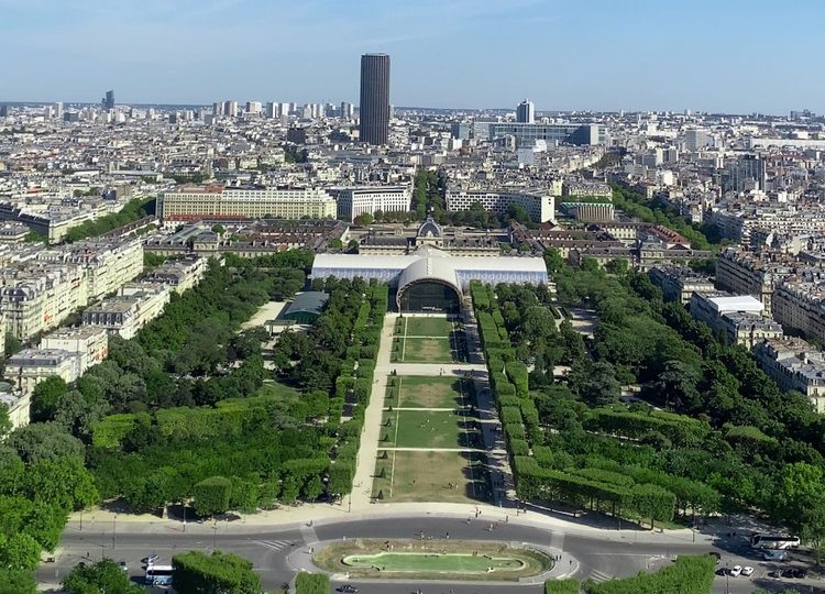 imagen del Campo de marte desde la torre eiffel