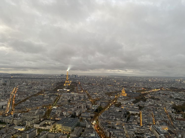 La Torre Eiffel vista desde la Torre Montparnasse