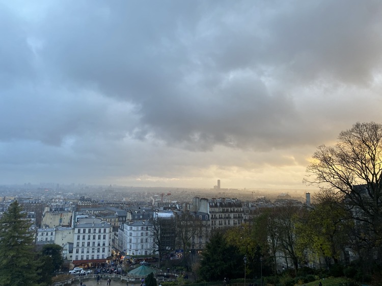 atardecer desde la colina de montmartre