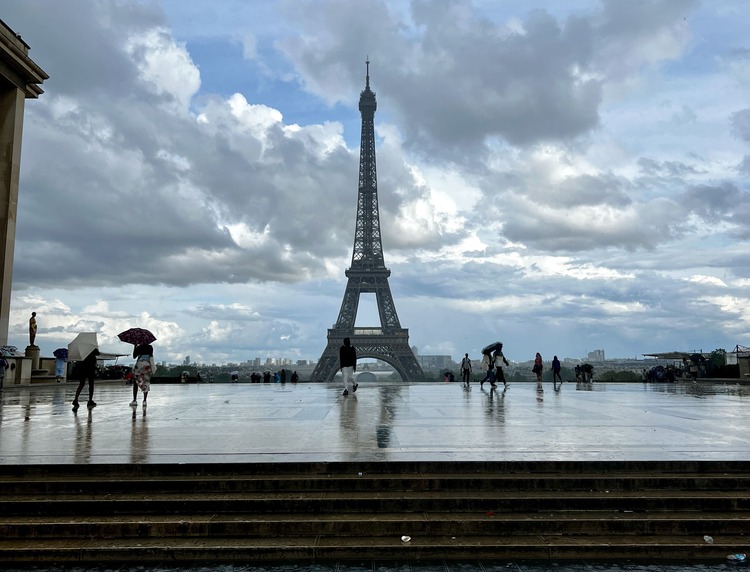 vistas de la torre eiffel desde trocadero