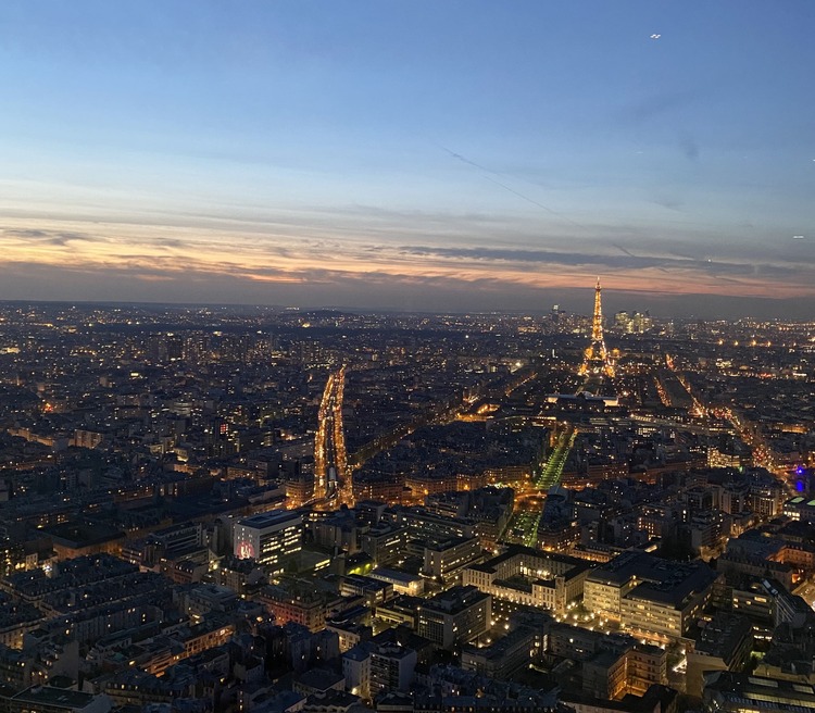 paris iluminado desde la torre montparnasse