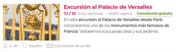 Excursión al palacio de Versalles en bus desde París