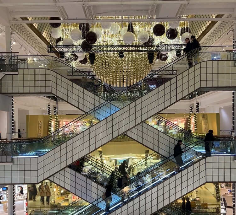 escaleras de las galerías Le Bon Marché