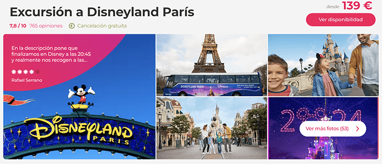 Portada de la excursión a Disneyland desde París de Civitatis